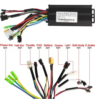 Controladora sinusoidal 750W 26A bicicleta