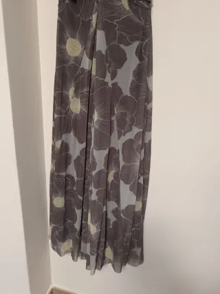 Vestido largo tul estampado CUT out