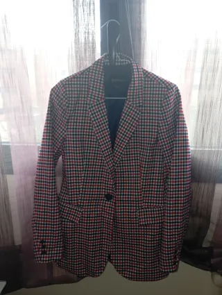 Chaqueta cuadros Stradivarius Talla XS