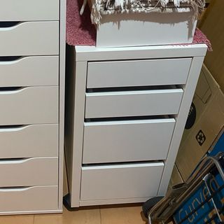 Cajonera blanca con ruedas 35x75