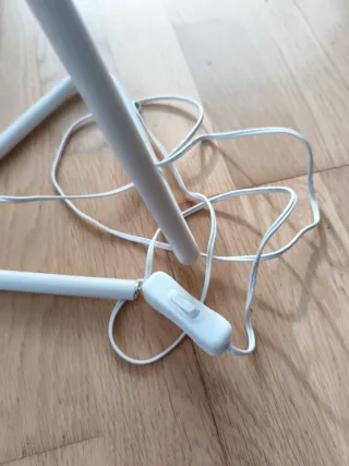 Lámpara LED Escritorio Plata y Blanca