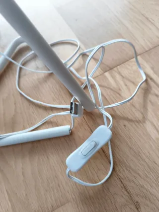 Lámpara LED Escritorio Plata y Blanca