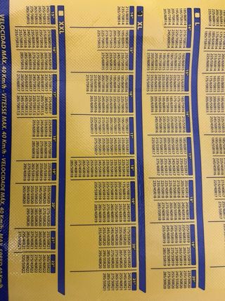 Cadenas textiles nuevas Goodyear