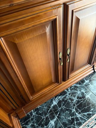 Mueble de salón clásico madera maciza