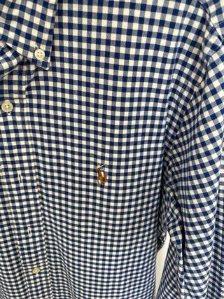 Camisa Ralph Lauren cuadros azul y blanco