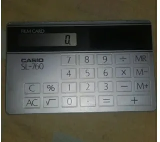 Calculadora Solar vintage tarjeta Casio SL-760