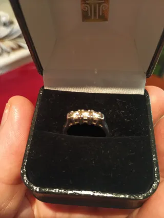 Anillo Platino 950 Diamantes Naturales 0.50