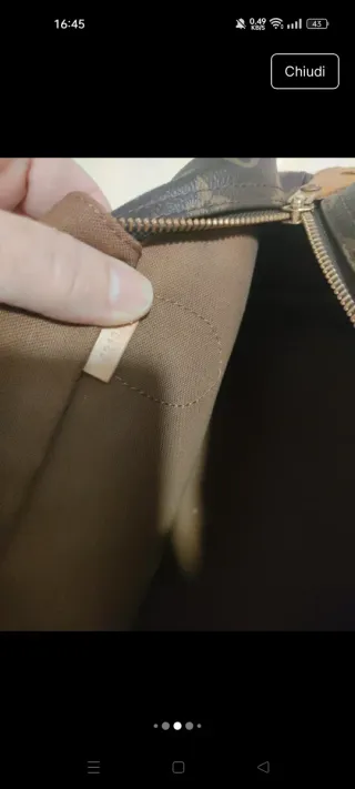 Borsa Louis Vuitton monogram marrone e beige