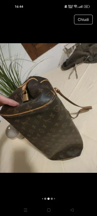Borsa Louis Vuitton monogram marrone e beige