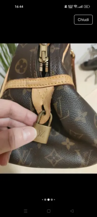 Borsa Louis Vuitton monogram marrone e beige