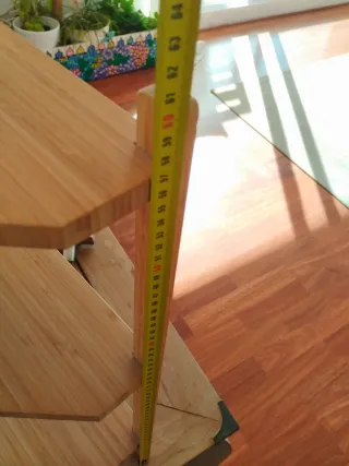 Estantería esquinera roble 3 baldas