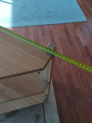 Estantería esquinera roble 3 baldas