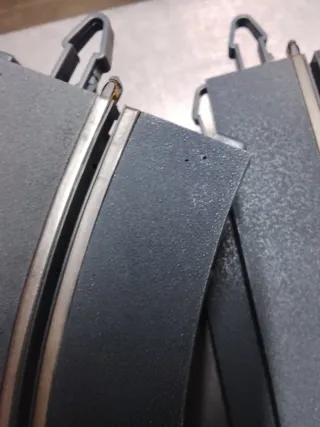 Scalextric 8 curvas 4 rectas pista Powerline gris