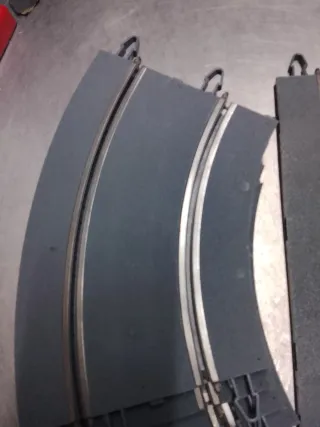 Scalextric 8 curvas 4 rectas pista Powerline gris