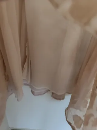 Vestido Zara halter rosa midi desflecado