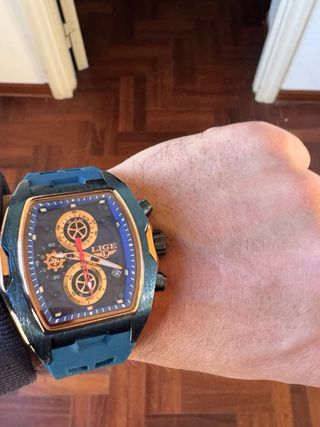 Orologio LIGE Uomo Blu e Oro