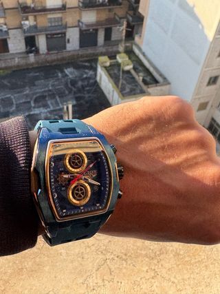 Orologio LIGE Uomo Blu e Oro