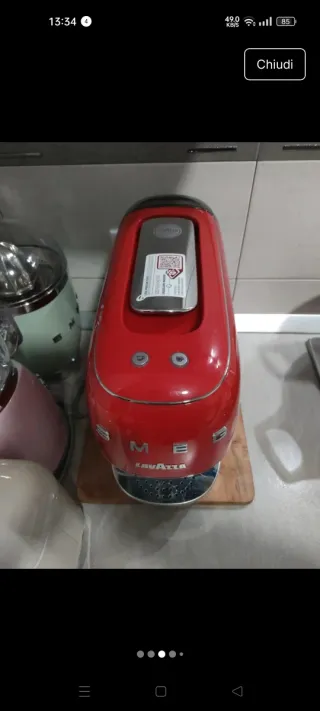 Macchina Caffè Smeg Lavazza Rossa