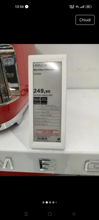 Macchina Caffè Smeg Lavazza Rossa