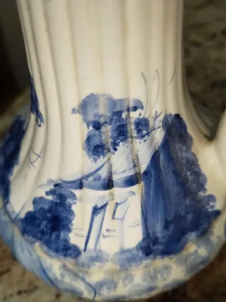 Jarra y palangana porcelana azul y blanco