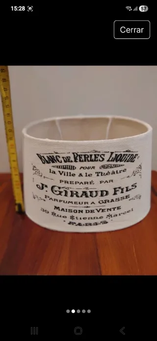 Lámpara de mesa vintage tela J. Giraud Fils