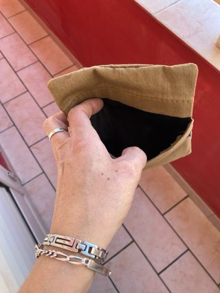 Porta tabacco beige/marrone