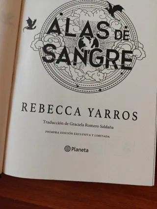 Alas de Sangre. Primera edición exclusiva.