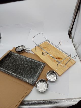 Artesà Parrilla de Piedra Caliente, Parrilla Gourmet de Sobremesa, Parrilla de Piedra para Carnes, Mariscos y Verduras, 41,5 x 2