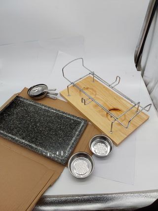 Artesà Parrilla de Piedra Caliente, Parrilla Gourmet de Sobremesa, Parrilla de Piedra para Carnes, Mariscos y Verduras, 41,5 x 2