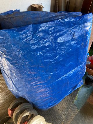 Lona azul protección obra 4,87x7,9 m