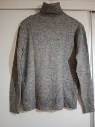 Jersey cuello alto mujer gris talla única