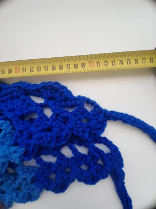 Toquilla crochet azul niña 5-12 años