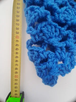 Toquilla crochet azul niña 5-12 años