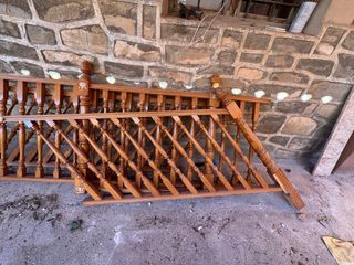 Baranda de madera para escaleras