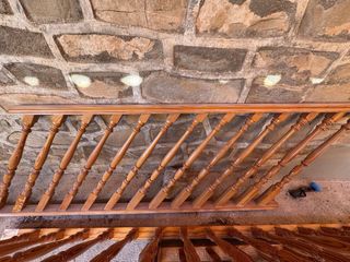Baranda de madera para escaleras