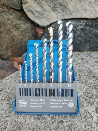 Punte trapano per Muro Krino Set 8 Pezzi
