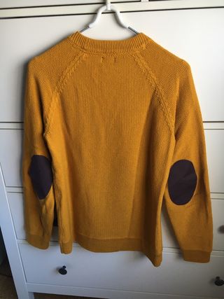 Jersey H&M mostaza tejido waffle