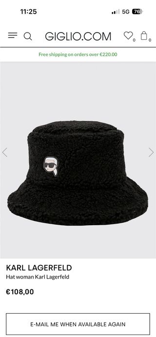 Gorro pescador Karl Lagerfeld negro