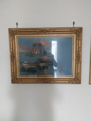 Quadro Attica con cornice dorata