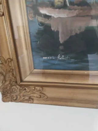 Quadro Attica con cornice dorata