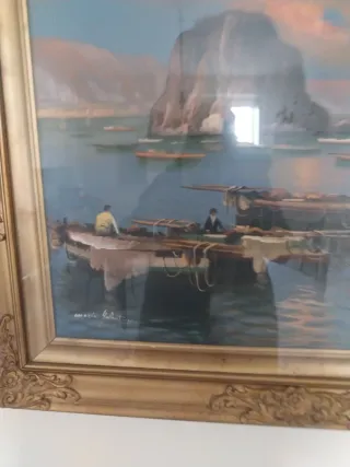 Quadro Attica con cornice dorata