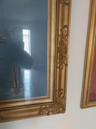 Quadro Attica con cornice dorata