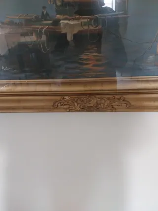 Quadro Attica con cornice dorata