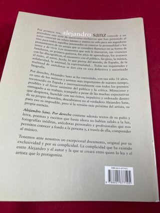 Libro Alejandro Sanz "Por Derecho" (Impecable)