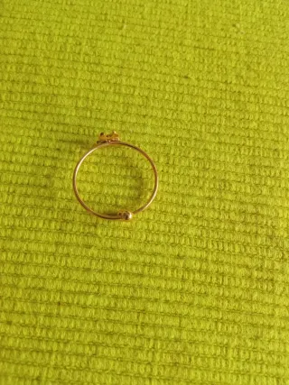 Anillo ajustable dorado mariposa