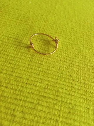 Anillo ajustable dorado mariposa