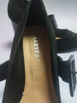 Zapatos tacón antelina negros n°39