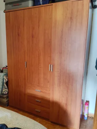 Armario de madera y plástico