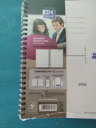 Recambio o Agenda Oxford 2026