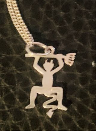 Cadena 50cm y Colgante Diablo Lanzarote Plata Ley